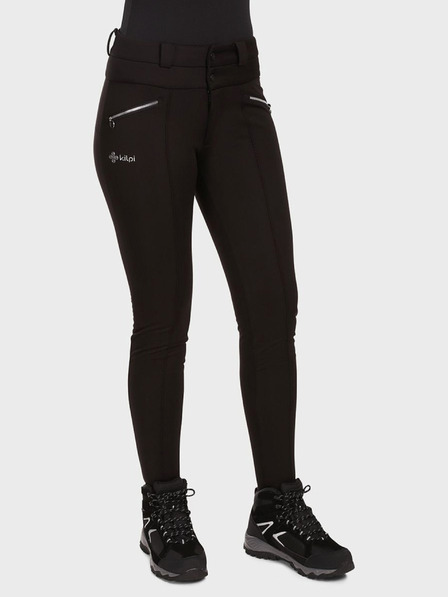 Kilpi Pantaloni softshell negri pentru femei KILPI MAURA
