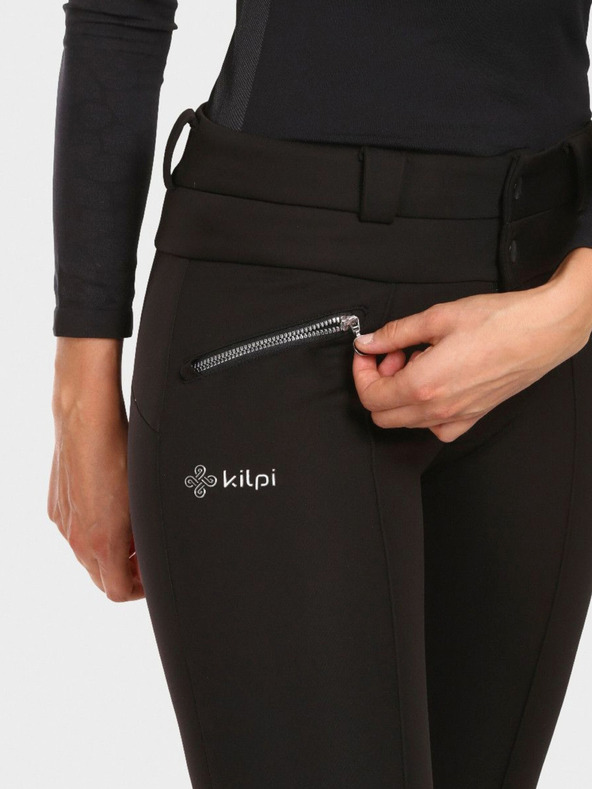 Kilpi Pantaloni softshell negri pentru femei KILPI MAURA