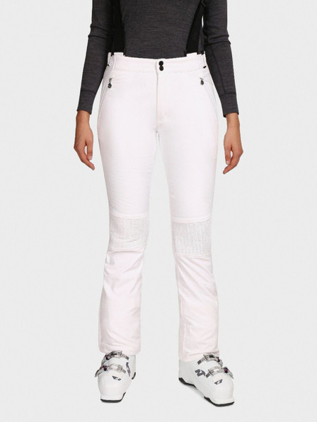 Kilpi Pantaloni de schi softshell albi pentru femei Kilpi DIONE