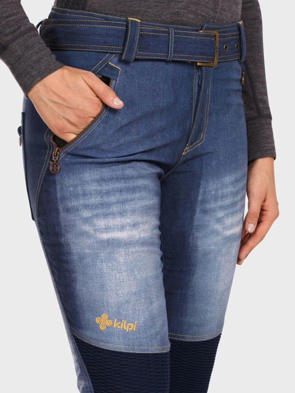 Kilpi Pantaloni de schi softshell albastru închis pentru femei Kilpi JEANSO