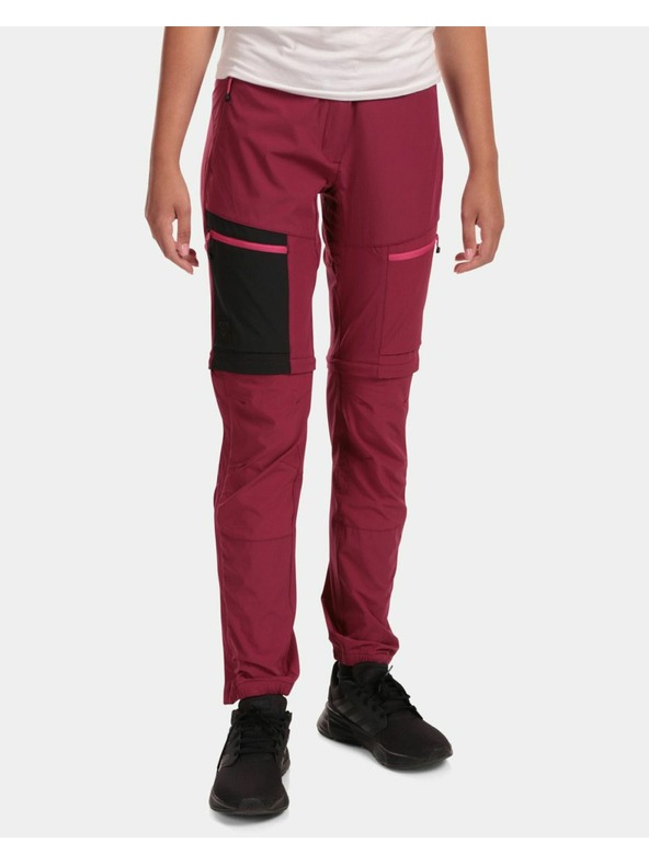 Kilpi Pantaloni de exterior detașabili pentru femei Kilpi HOSIO-W Roșu închis