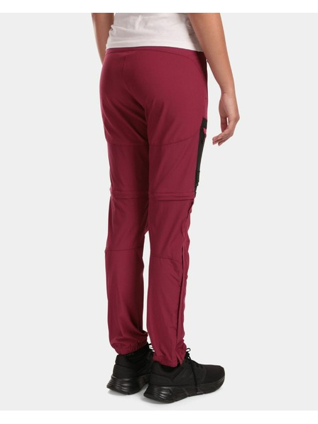 Kilpi Pantaloni de exterior detașabili pentru femei Kilpi HOSIO-W Roșu închis