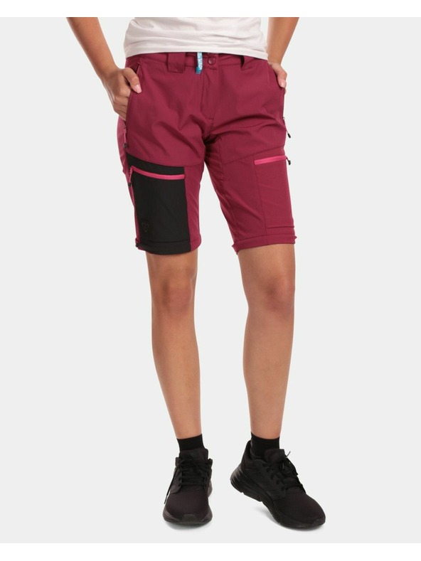 Kilpi Pantaloni de exterior detașabili pentru femei Kilpi HOSIO-W Roșu închis