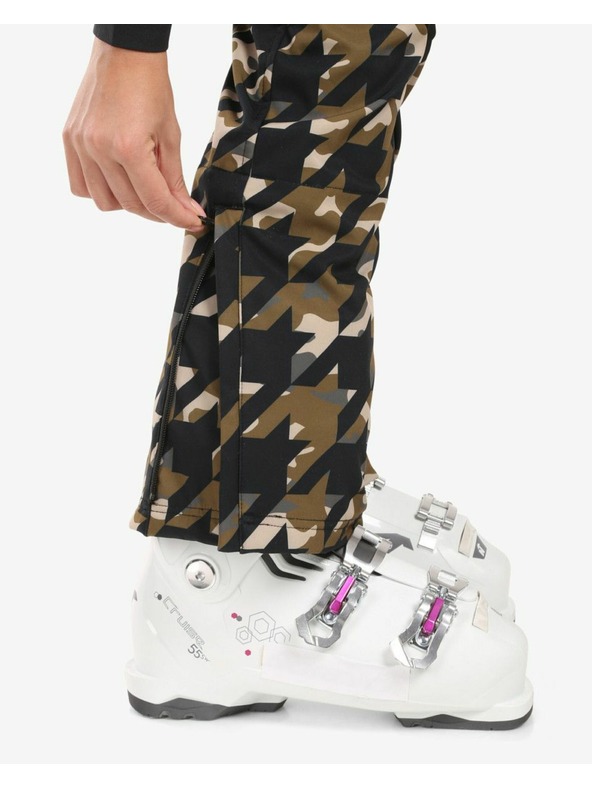 Kilpi Pantaloni de schi Softshell pentru femei Kilpi TORIEN-W Khaki