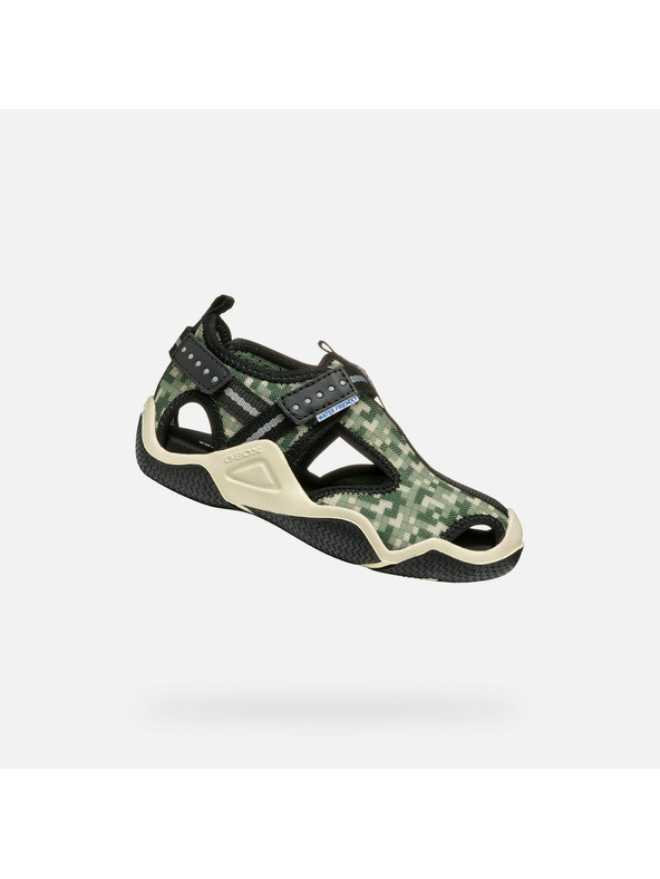 Geox Sandale olive Geox Wader pentru băieți