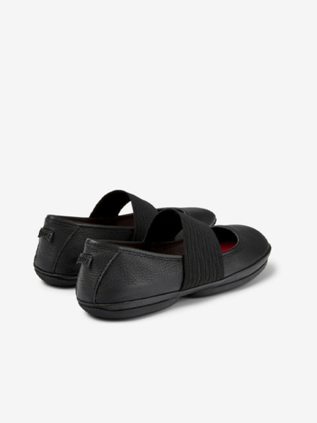 Camper Negru Balerini din piele pentru femei Camper Right
