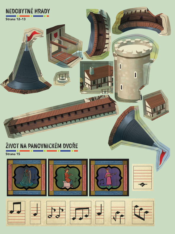 ELLA & MAX MISE MEDIEVAL - Căutare și salvare cu autocolante