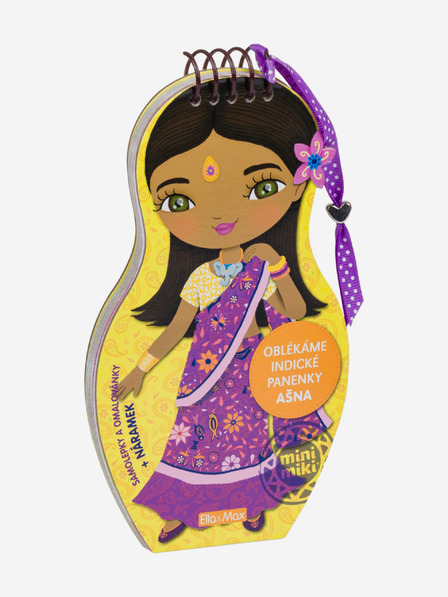 ELLA & MAX Îmbrăcarea păpușilor indiene ASHNA - Carte de colorat
