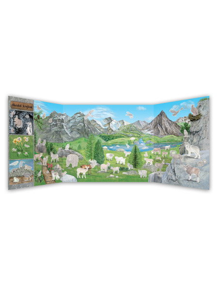 ELLA & MAX O LUME DE PĂSĂRI, BESTIII ȘI ALTE ANIMALE DIN MUNȚII NOȘTRI - Poster și carte de autocolante