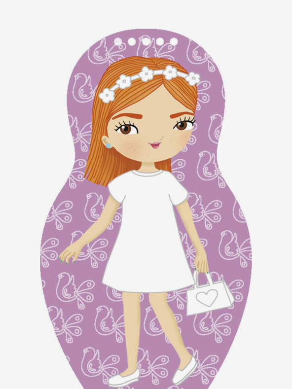 ELLA & MAX Îmbracă păpuși morave NATALKA - Pagină de colorat