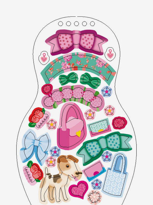 ELLA & MAX Îmbracă păpuși morave NATALKA - Pagină de colorat