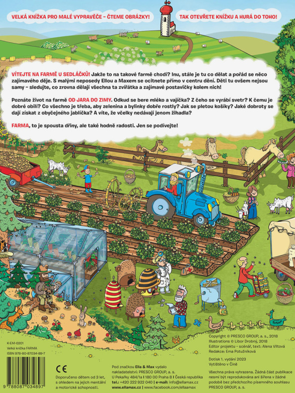 ELLA & MAX Cartea mare FARM pentru micii povestitori