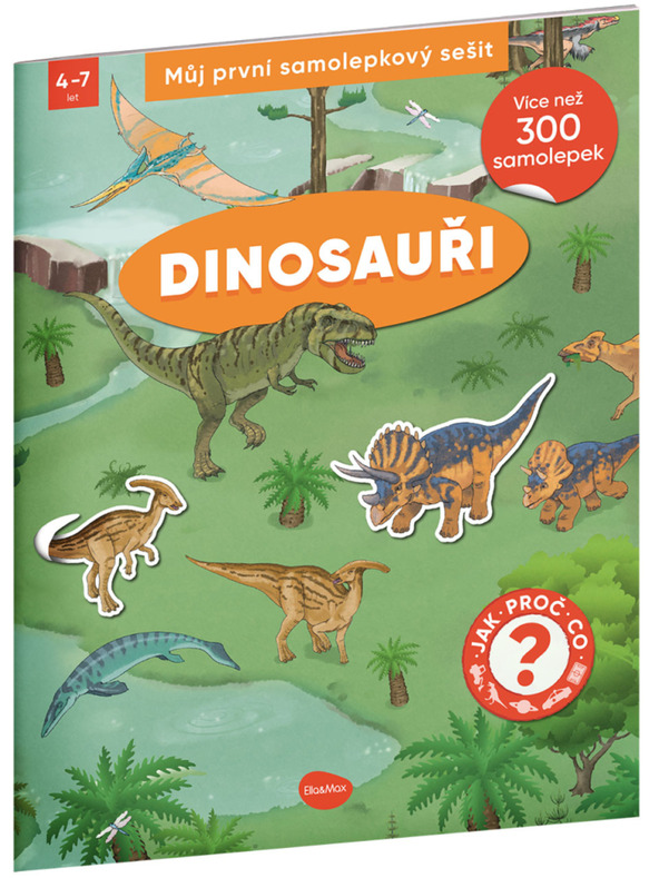ELLA & MAX Prima mea carte de abțibilduri - DINOSAURI