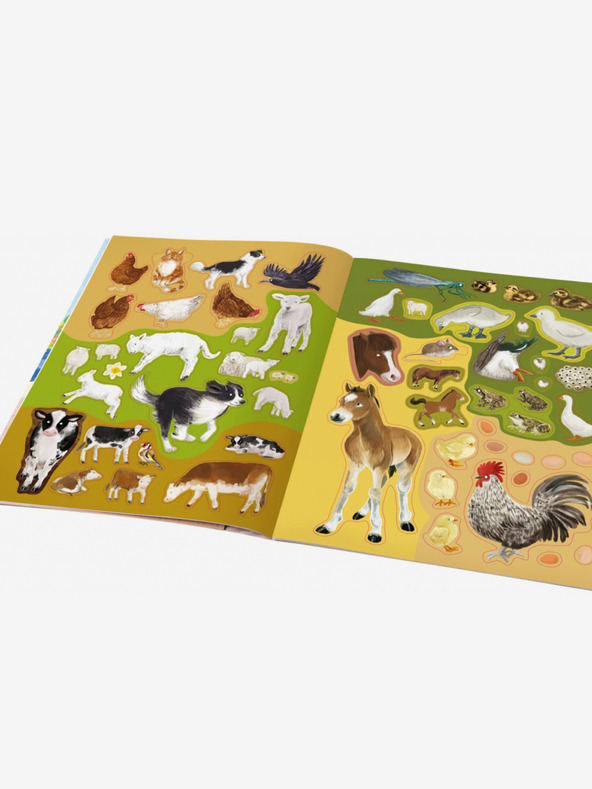 ELLA & MAX Cai, somnoroși și alte animale de fermă - Carte de abțibilduri