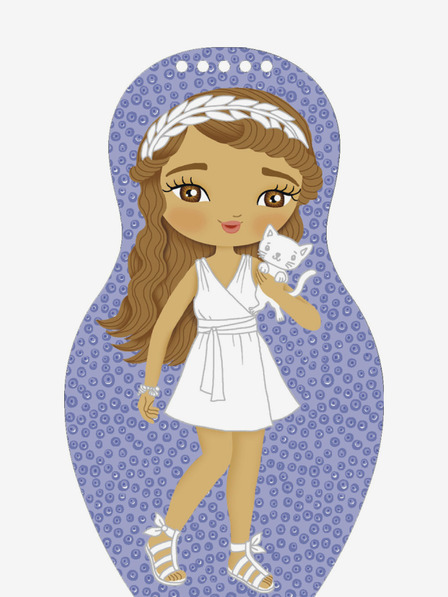 ELLA & MAX Îmbrăcarea păpușilor grecești ELENA - Carte de colorat