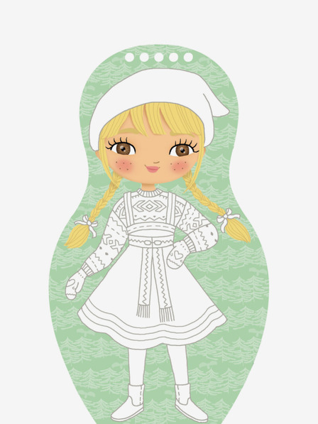 ELLA & MAX Îmbrăcăm păpușile CRĂCIUN - Carte de colorat