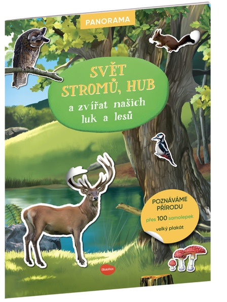 ELLA & MAX O LUME DE ARBORI, MUȘUROASE și animale din pajiștile și pădurile noastre - Carte cu poster și abțibilduri