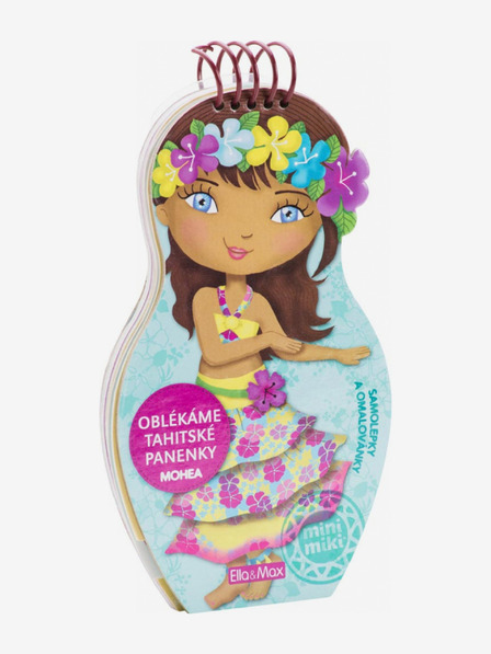ELLA & MAX Îmbrăcarea păpușii Tahitian Mohea - carte de colorat