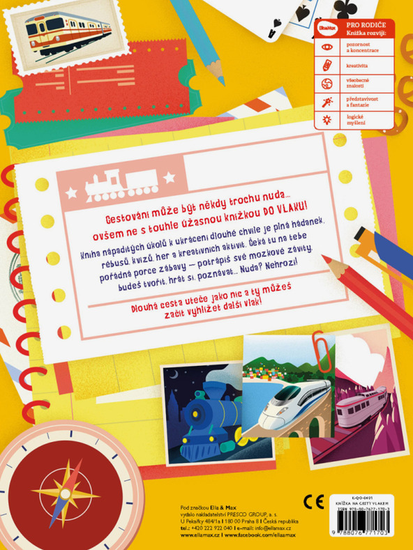 ELLA & MAX Carte pentru călătoriile cu TRENUL - Stop plictiselii: chestionare, puzzle-uri, jocuri