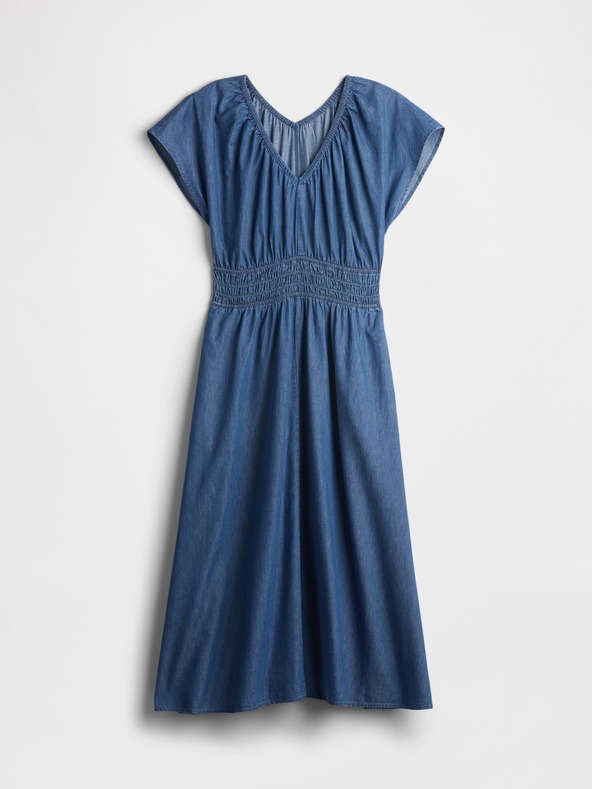 GAP Rochie maxi din chambray cu buzunare Americana GAP
