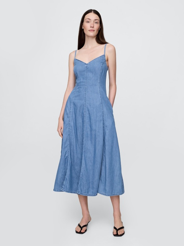 GAP Rochie maxi din denim cu buzunare GAP