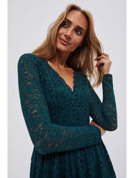 Moodo Rochie de dantelă verde pentru femei Moodo