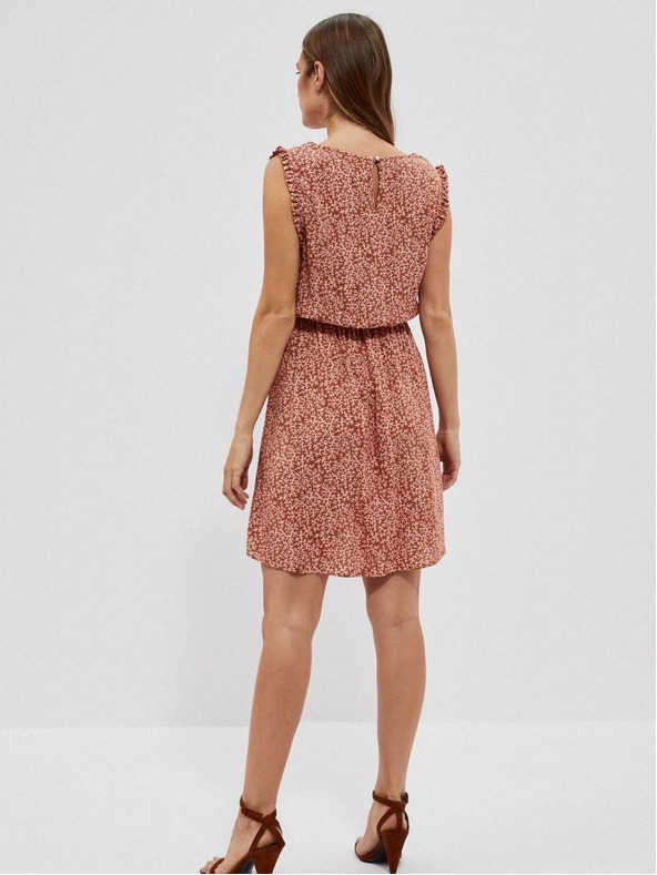 Moodo Rochie cu model pentru femei bej și maro Moodo