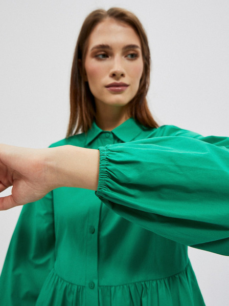 Moodo Rochie cămașă verde pentru femei Moodo