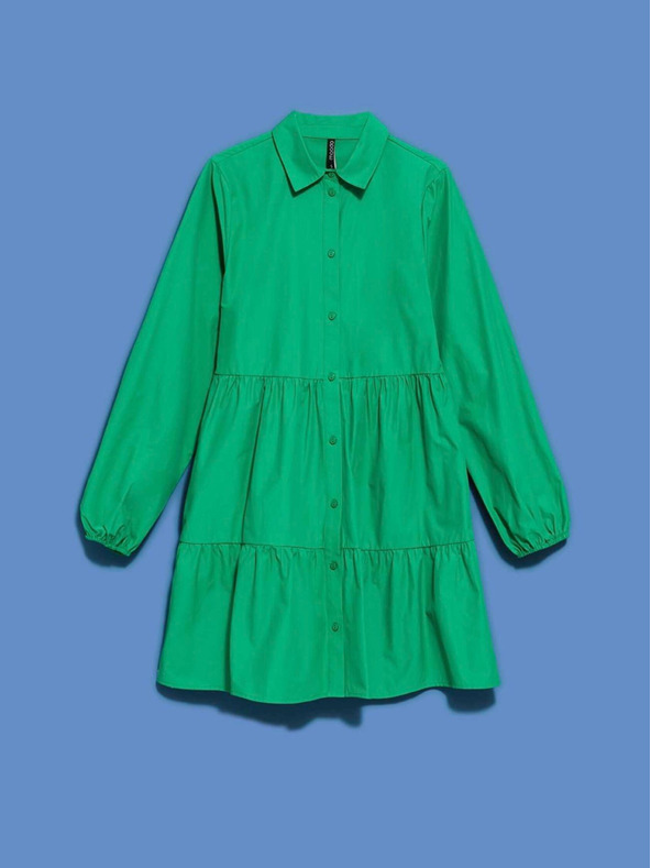 Moodo Rochie cămașă verde pentru femei Moodo