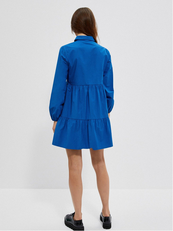 Moodo Rochie cămașă albastră pentru femei Moodo