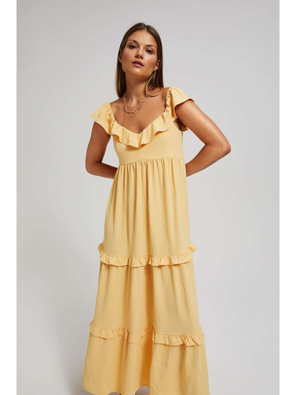 Moodo Rochie galbenă pentru femei Moodo