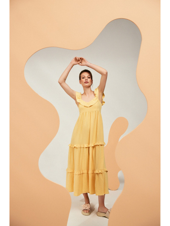 Moodo Rochie galbenă pentru femei Moodo