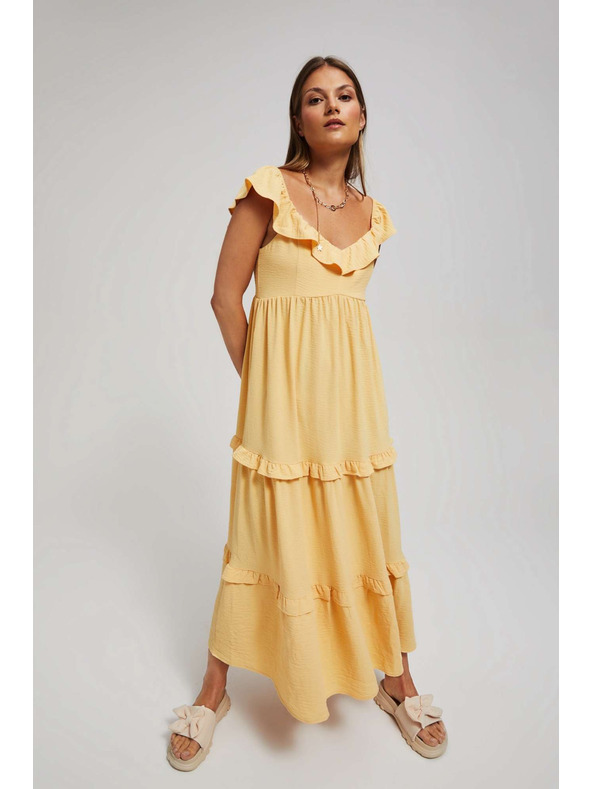 Moodo Rochie galbenă pentru femei Moodo