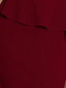 numoco Rochie midi elegantă cu volane - burgundy Numoco