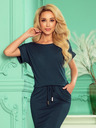 numoco Rochie sport cu mânecă scurtă - verde închis Numoco