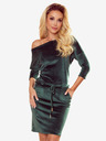 numoco Rochie sport cu cravată și buzunare - velur - verde Numoco