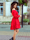 numoco DAISY Rochie cu volane - roșu Numoco