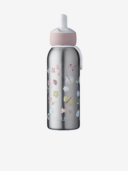 Mepal Biberon termo roz și gri Mepal Campus Flowers & Butterflies 350 ml