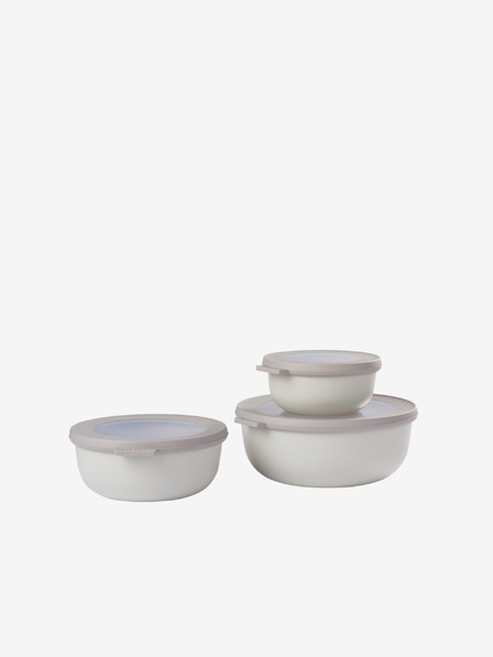 Mepal Set de boluri albe Mepal Cirqula Nordic White (3 buc)