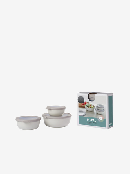 Mepal Set de boluri albe Mepal Cirqula Nordic White (3 buc)
