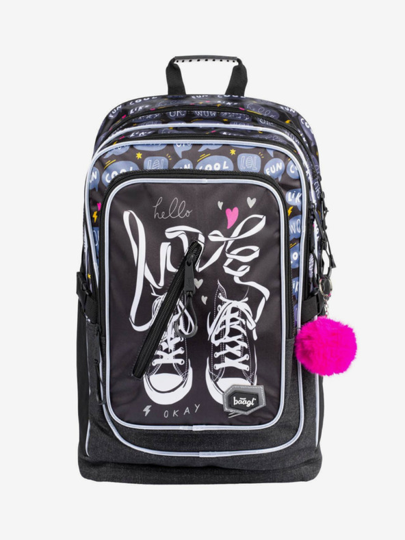 BAAGL  Rucsac școlar negru Cubic Adidași Baagl