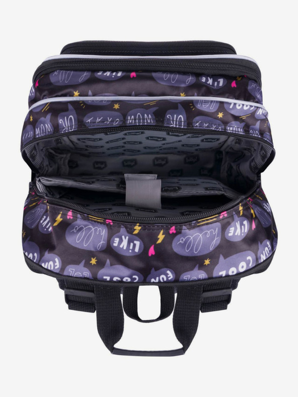 BAAGL  Rucsac școlar negru Cubic Adidași Baagl