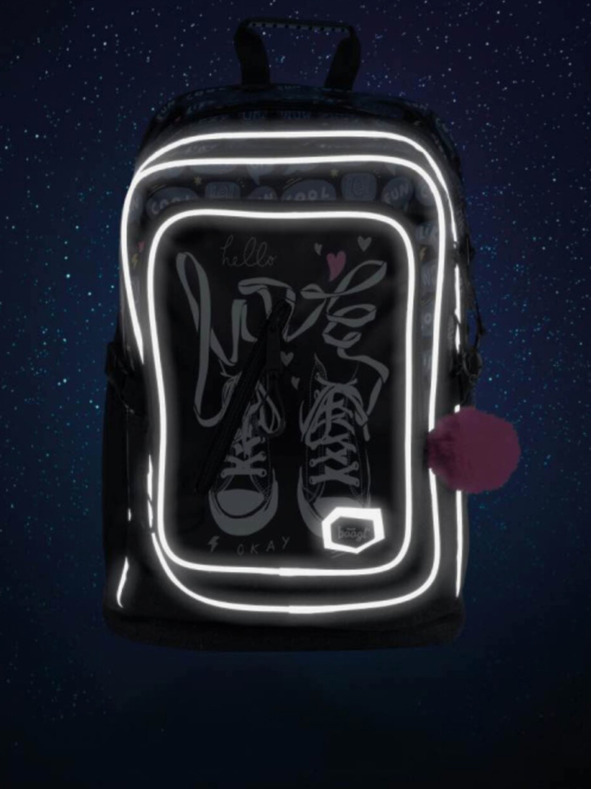 BAAGL  Rucsac școlar negru Cubic Adidași Baagl