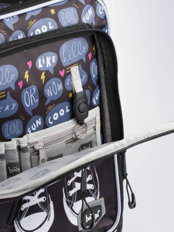 BAAGL  Rucsac școlar negru Cubic Adidași Baagl