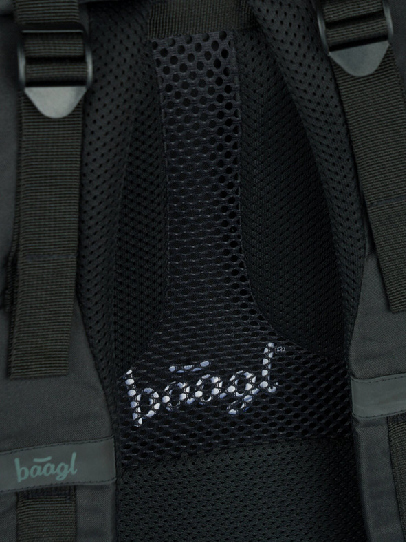 BAAGL  Rucsac negru școală Skate miercuri Nevermore Baagl