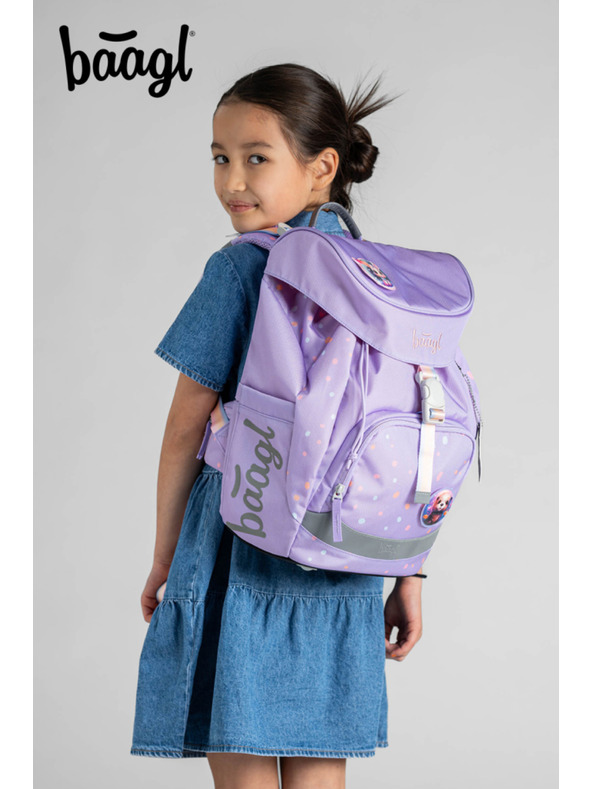 BAAGL  Rucsac școlar violet Airy Pets Baagl