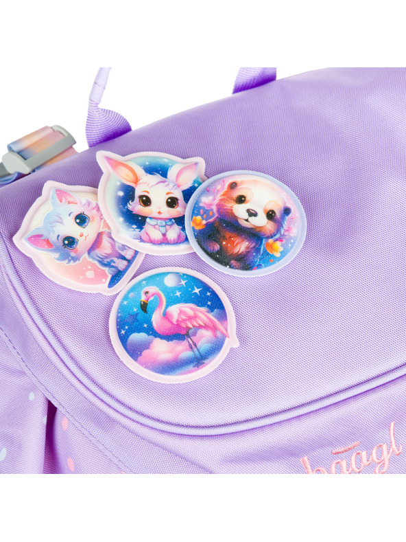 BAAGL  Rucsac școlar violet Airy Pets Baagl