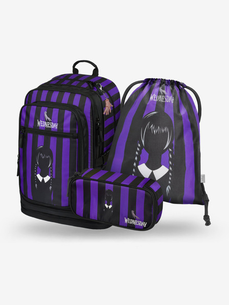 BAAGL  Black 3 SET Cubic Wednesday: rucsac, penar și geantă Baagl