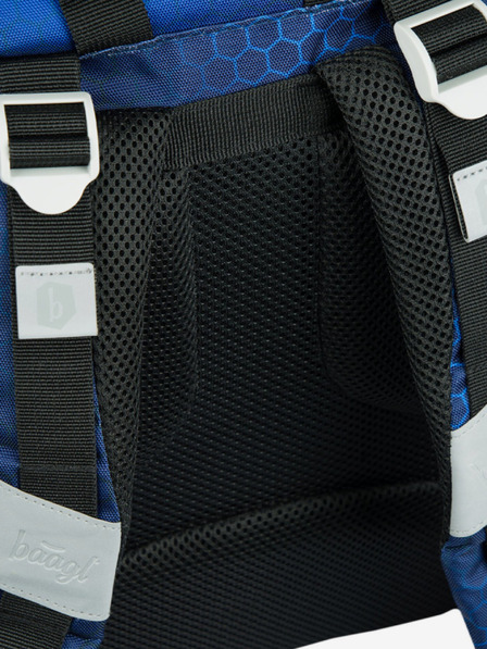 BAAGL  Rucsac școlar albastru Airy Motorbike Baagl