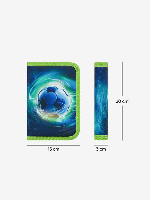 BAAGL  Albastru 3 SET Airy Soccer Ball: rucsac, penar, geantă Baagl